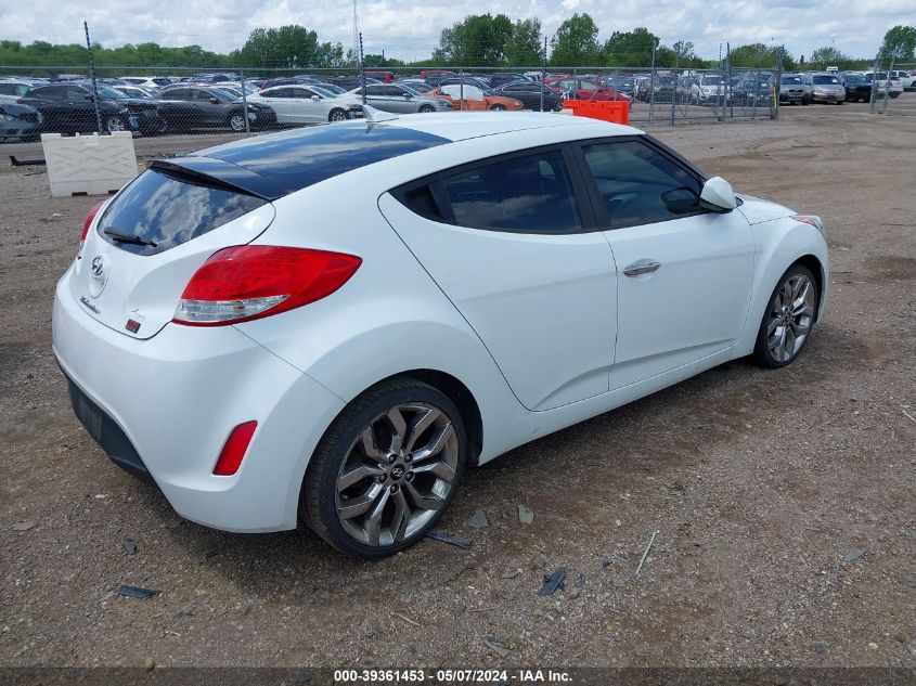 2014 Hyundai Veloster Flex W/Black VIN: KMHTC6ADXEU211923 Lot: 39361453