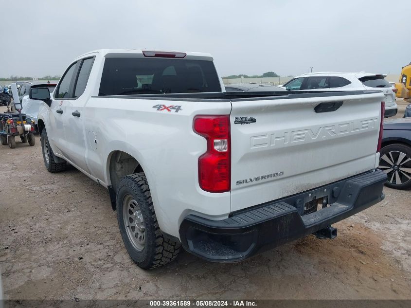 2021 Chevrolet Silverado 1500 4Wd Double Cab Standard Bed Wt VIN: 1GCRYAEH9MZ272519 Lot: 39361589