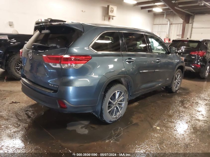 2019 Toyota Highlander Xle VIN: 5TDJZRFH1KS746453 Lot: 39361590