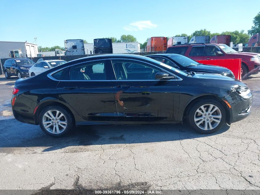 2015 Chrysler 200 Limited VIN: 1C3CCCAB3FN623926 Lot: 39361796