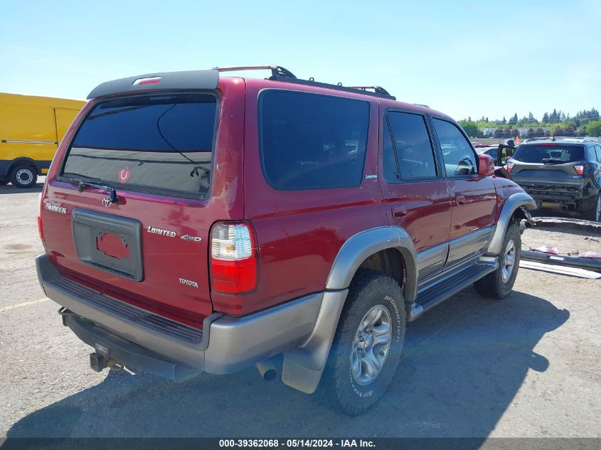 2001 Toyota 4Runner Limited V6 VIN: JT3HN87R719052251 Lot: 39362068