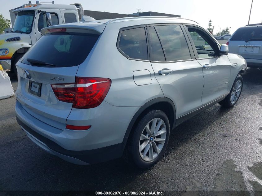 2015 BMW X3 xDrive28I VIN: 5UXWX9C53F0D57166 Lot: 39362070