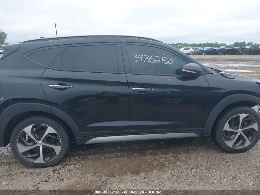 2017 Hyundai Tucson Limited VIN: KM8J3CA21HU288236 Lot: 39362150