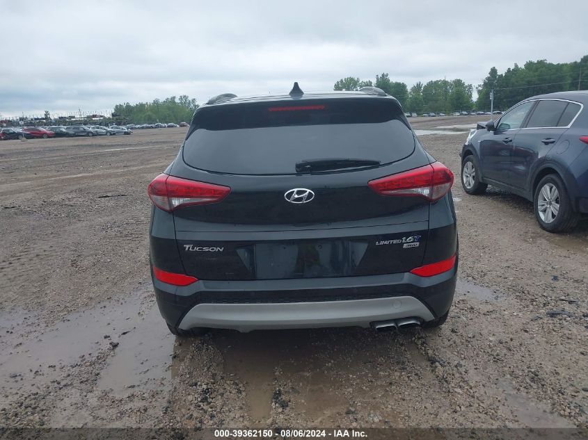 2017 Hyundai Tucson Limited VIN: KM8J3CA21HU288236 Lot: 39362150