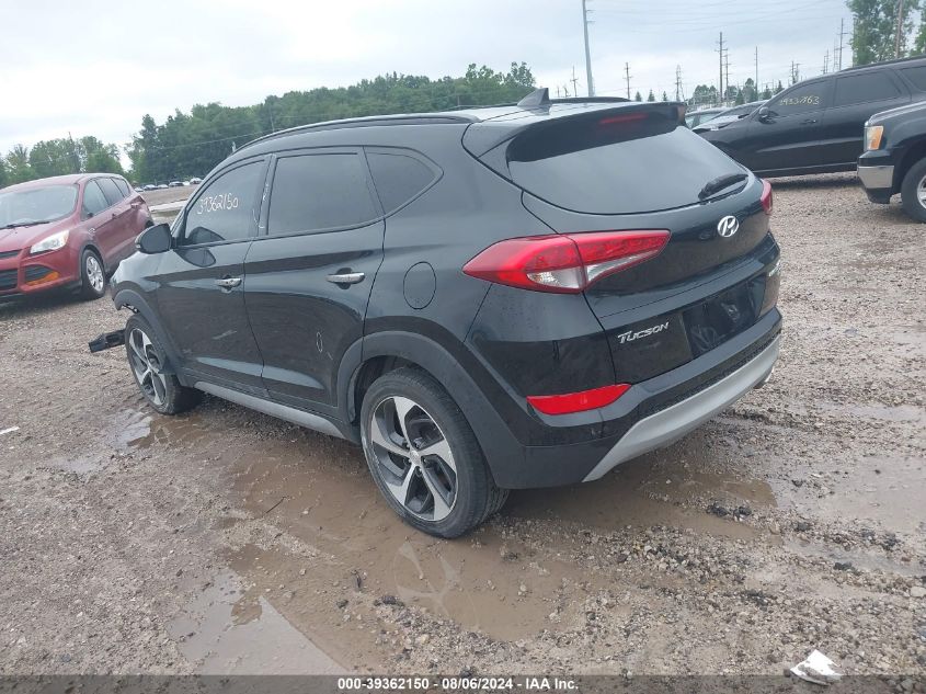 2017 Hyundai Tucson Limited VIN: KM8J3CA21HU288236 Lot: 39362150