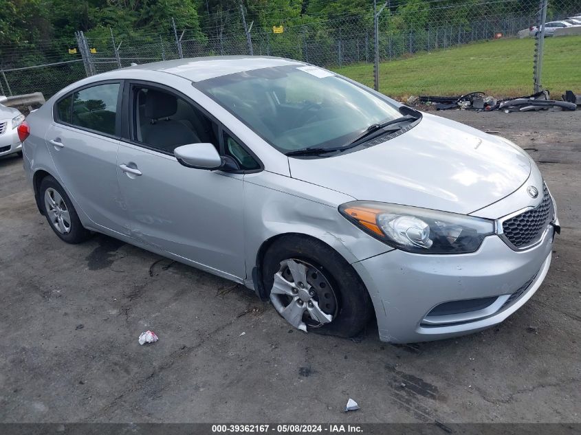 2016 Kia Forte Lx VIN: KNAFK4A63G5576819 Lot: 39362167