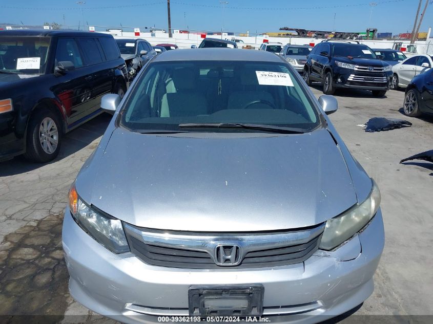 2012 Honda Civic Natural Gas VIN: 19XFB5F53CE001157 Lot: 39362198