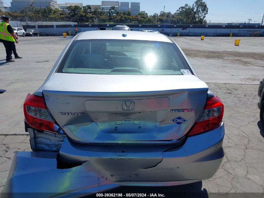 2012 Honda Civic Natural Gas VIN: 19XFB5F53CE001157 Lot: 39362198