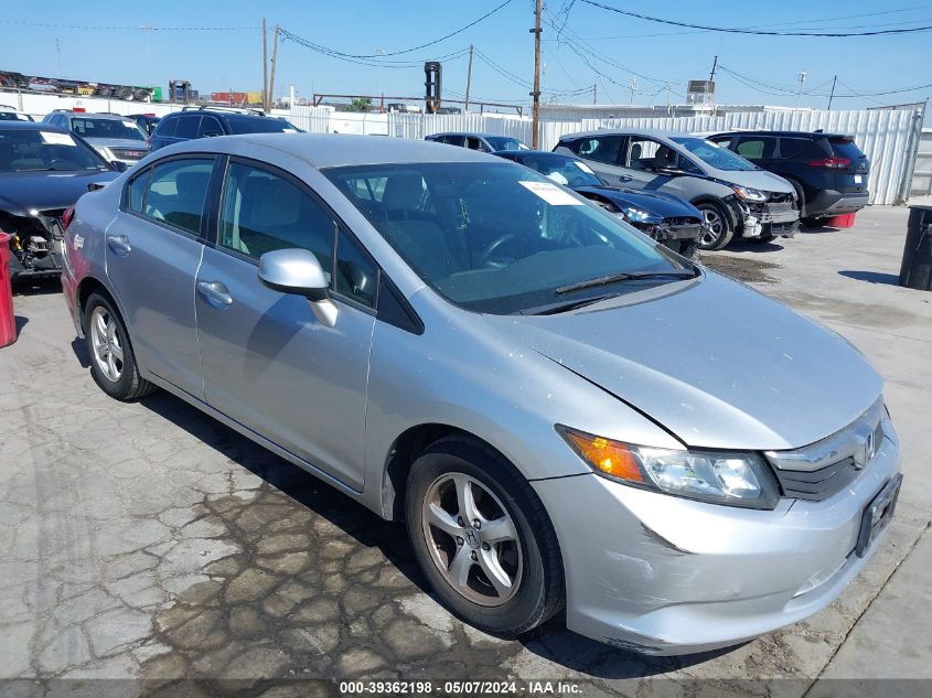 2012 Honda Civic Natural Gas VIN: 19XFB5F53CE001157 Lot: 39362198