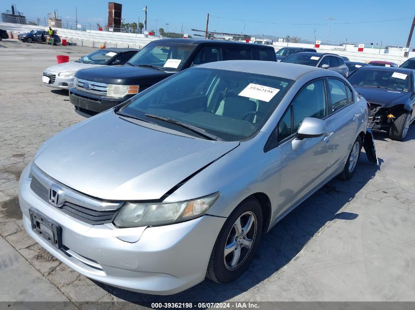 2012 Honda Civic Natural Gas VIN: 19XFB5F53CE001157 Lot: 39362198