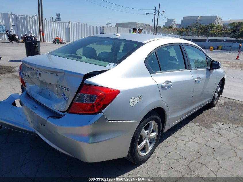 2012 Honda Civic Natural Gas VIN: 19XFB5F53CE001157 Lot: 39362198