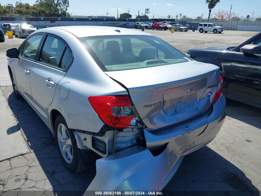 2012 Honda Civic Natural Gas VIN: 19XFB5F53CE001157 Lot: 39362198