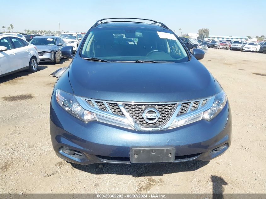 2014 Nissan Murano Sl VIN: JN8AZ1MW5EW522792 Lot: 39362202