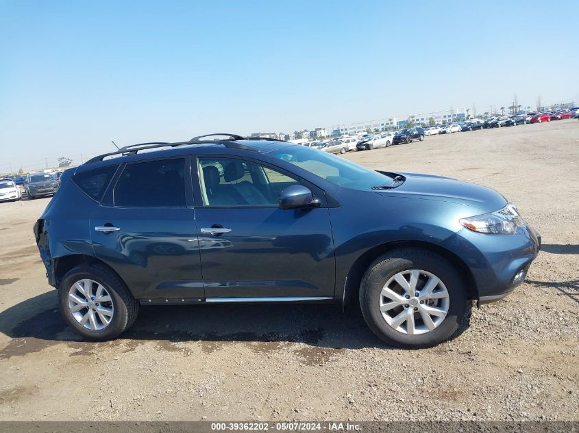 2014 Nissan Murano Sl VIN: JN8AZ1MW5EW522792 Lot: 39362202