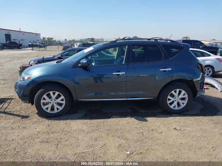 2014 Nissan Murano Sl VIN: JN8AZ1MW5EW522792 Lot: 39362202