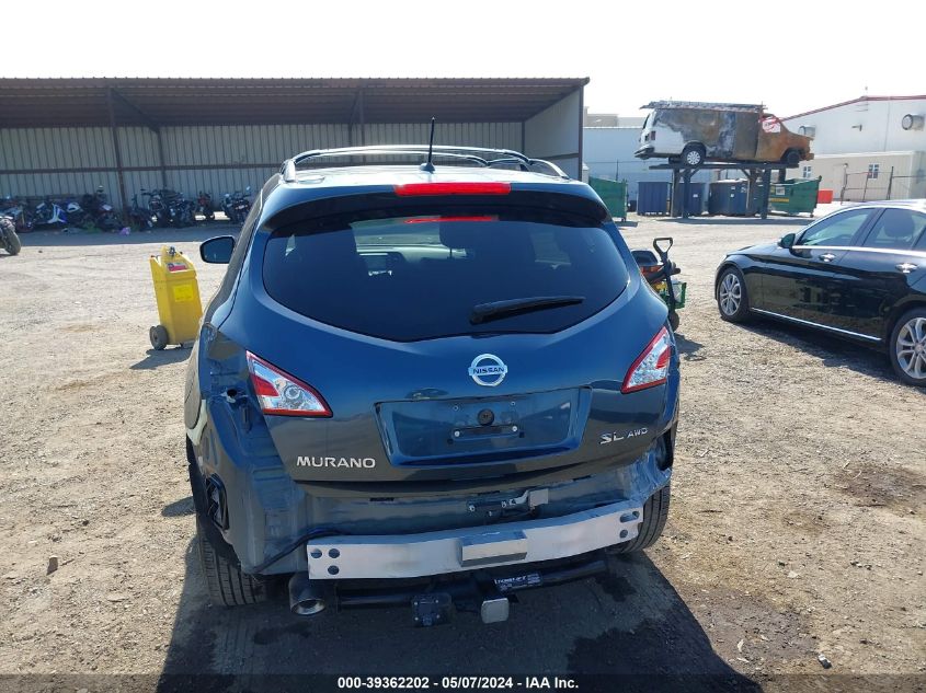 2014 Nissan Murano Sl VIN: JN8AZ1MW5EW522792 Lot: 39362202