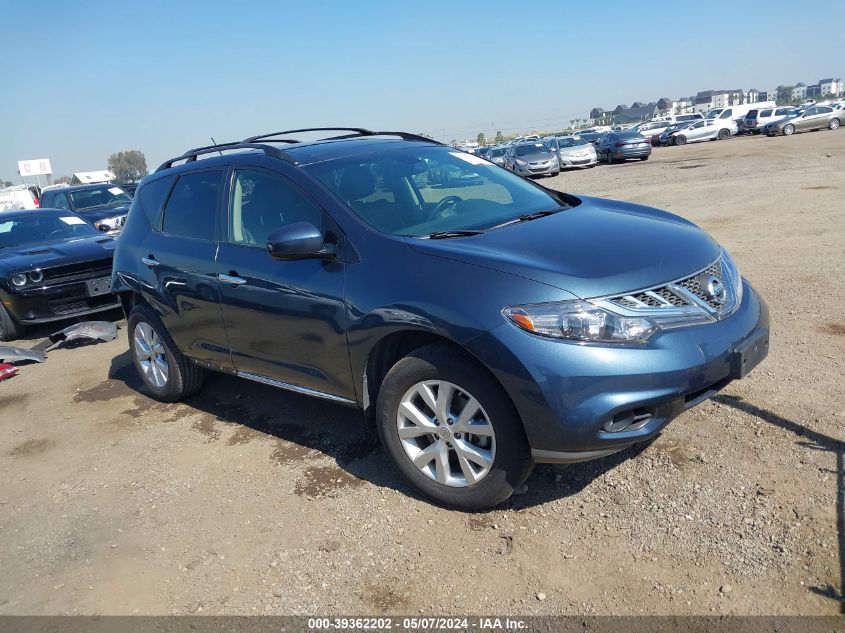 2014 Nissan Murano Sl VIN: JN8AZ1MW5EW522792 Lot: 39362202