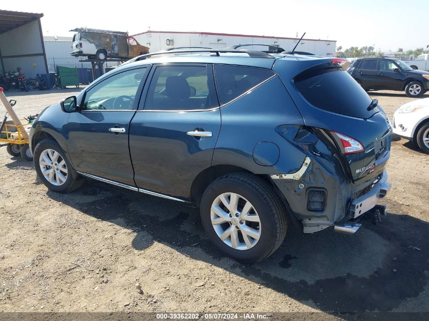 2014 Nissan Murano Sl VIN: JN8AZ1MW5EW522792 Lot: 39362202