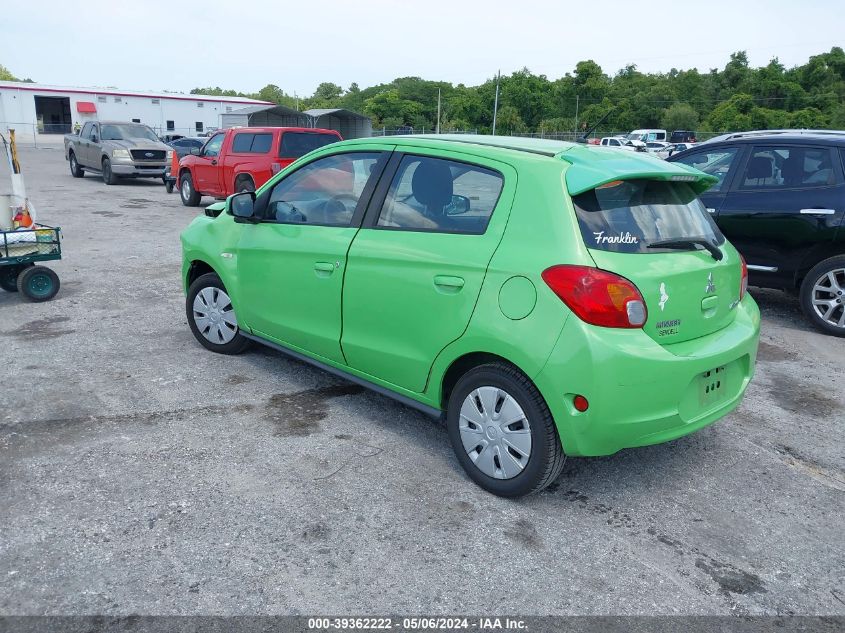 2015 Mitsubishi Mirage De/Rf VIN: ML32A3HJ9FH031054 Lot: 39362222