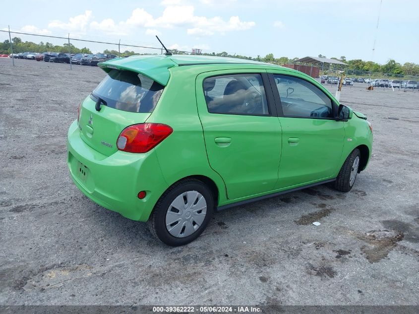 2015 Mitsubishi Mirage De/Rf VIN: ML32A3HJ9FH031054 Lot: 39362222