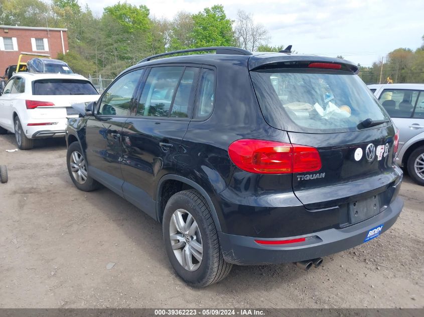 2017 Volkswagen Tiguan 2.0T/2.0T S VIN: WVGBV7AX3HK021273 Lot: 39362223