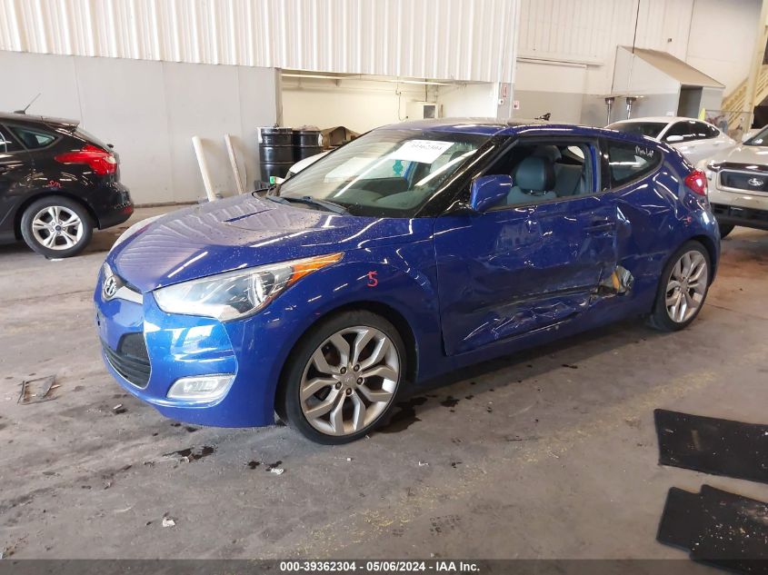 2012 Hyundai Veloster Base W/Black VIN: KMHTC6AD6CU026605 Lot: 39362304