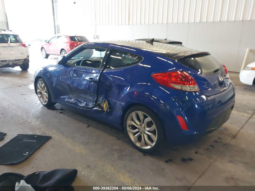 2012 Hyundai Veloster Base W/Black VIN: KMHTC6AD6CU026605 Lot: 39362304