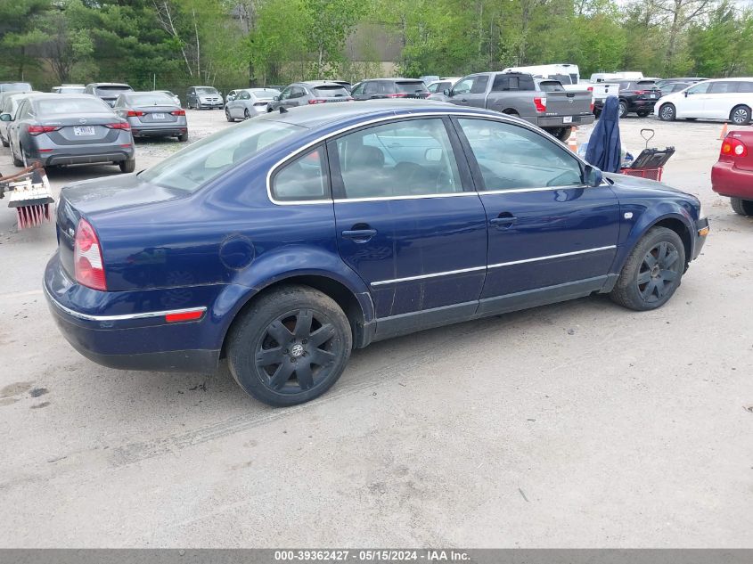 2003 Volkswagen Passat Glx VIN: WVWRH63B33P090353 Lot: 39362427