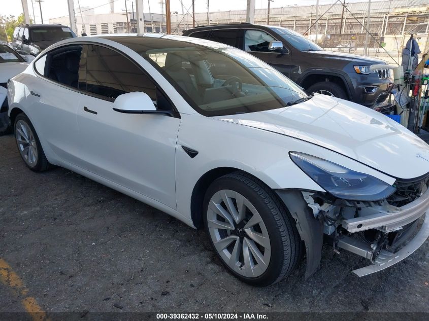 2021 Tesla Model 3 Standard Range Plus Rear-Wheel Drive VIN: 5YJ3E1EA2MF982711 Lot: 39362432