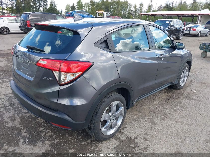 2021 Honda Hr-V Awd Lx VIN: 3CZRU6H33MM756187 Lot: 39362482