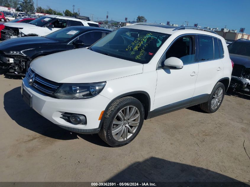 2013 Volkswagen Tiguan Se VIN: WVGAV3AX5DW571629 Lot: 39362591