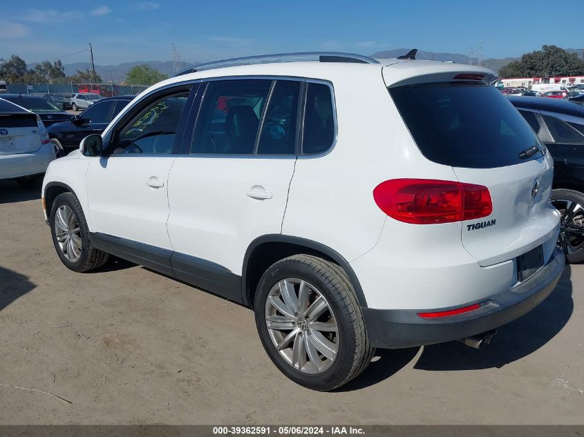 2013 Volkswagen Tiguan Se VIN: WVGAV3AX5DW571629 Lot: 39362591