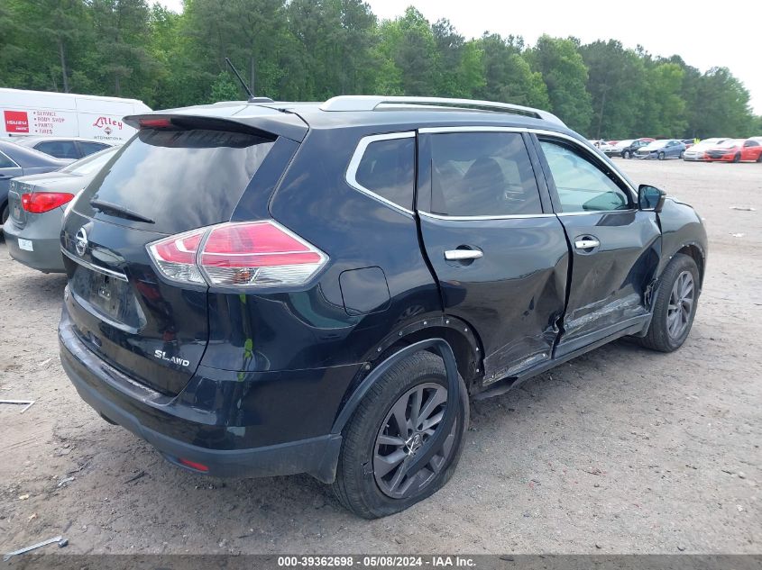 2016 Nissan Rogue Sl VIN: 5N1AT2MVXGC743329 Lot: 39362698