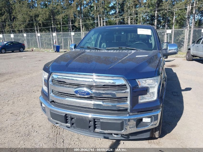 2017 FORD F-150 LARIAT - 1FTEW1EF6HFB48749