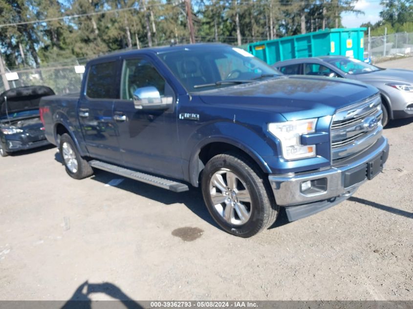 2017 FORD F-150 LARIAT - 1FTEW1EF6HFB48749