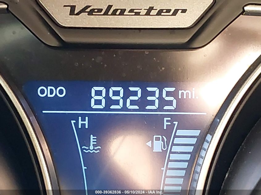 2014 Hyundai Veloster Turbo W/Blue VIN: KMHTC6AE5EU207125 Lot: 39362836