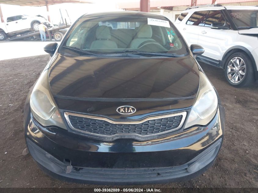 2013 Kia Rio Lx VIN: KNADM4A34D6110572 Lot: 39362889