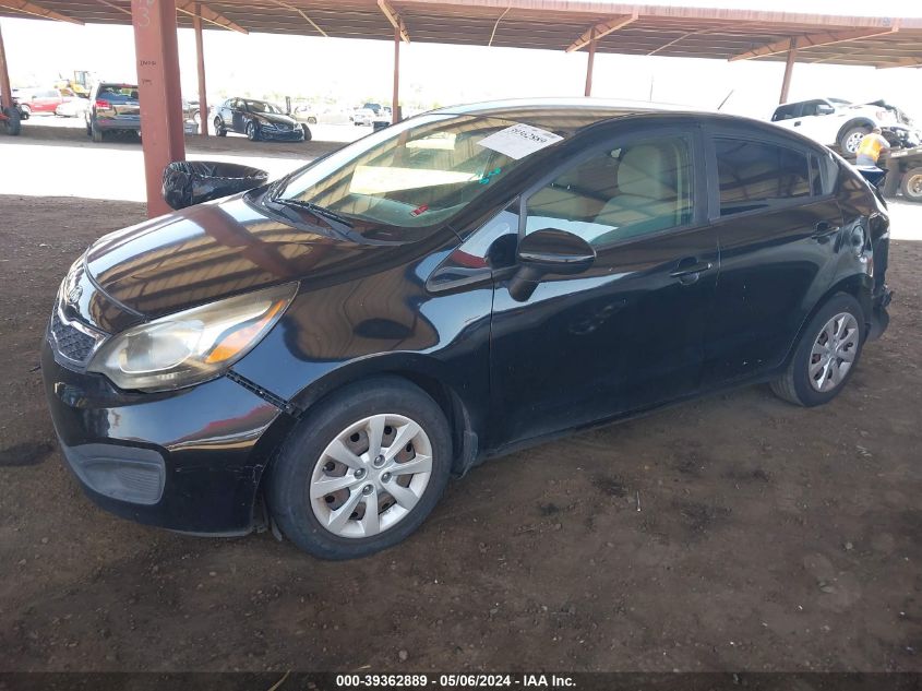 2013 Kia Rio Lx VIN: KNADM4A34D6110572 Lot: 39362889