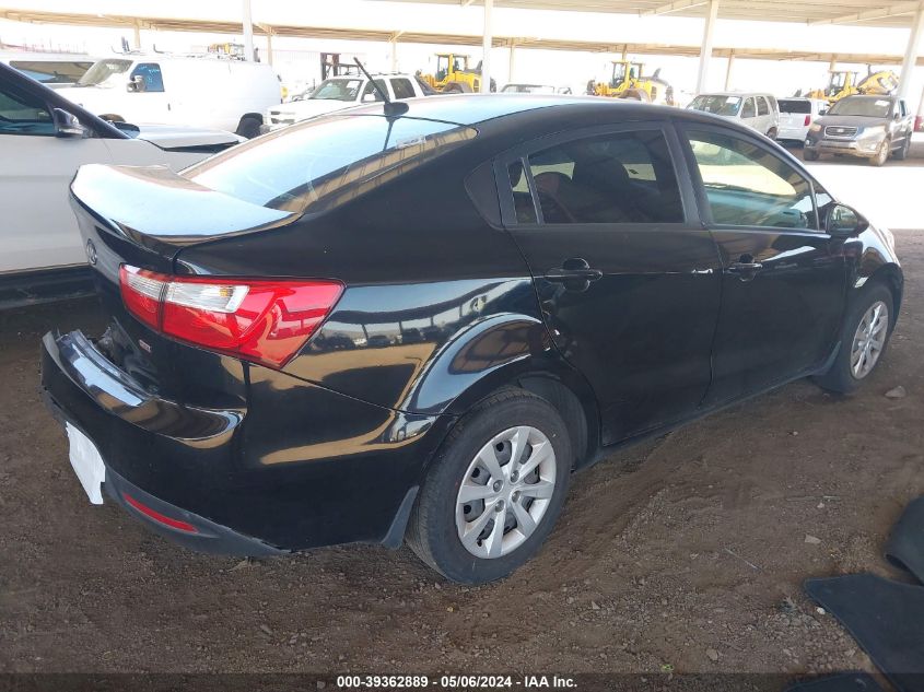 2013 Kia Rio Lx VIN: KNADM4A34D6110572 Lot: 39362889