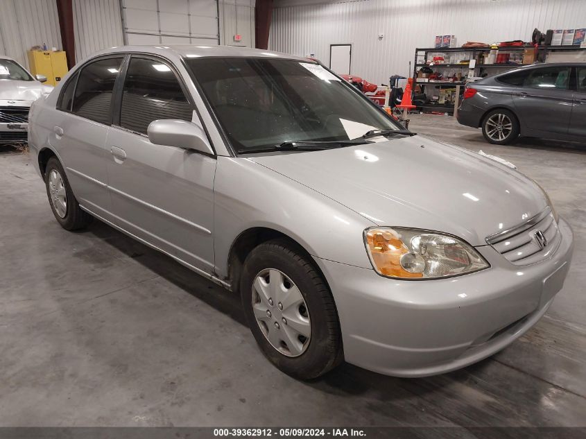 2003 Honda Civic Lx VIN: JHMES16503S002587 Lot: 39362912