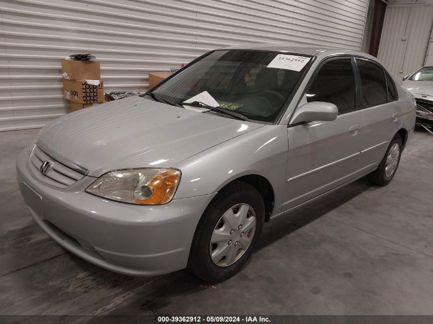 2003 Honda Civic Lx VIN: JHMES16503S002587 Lot: 39362912