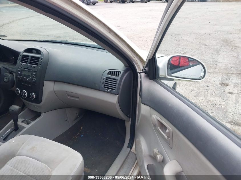 2008 Kia Spectra Lx VIN: KNAFE122785580200 Lot: 39363206