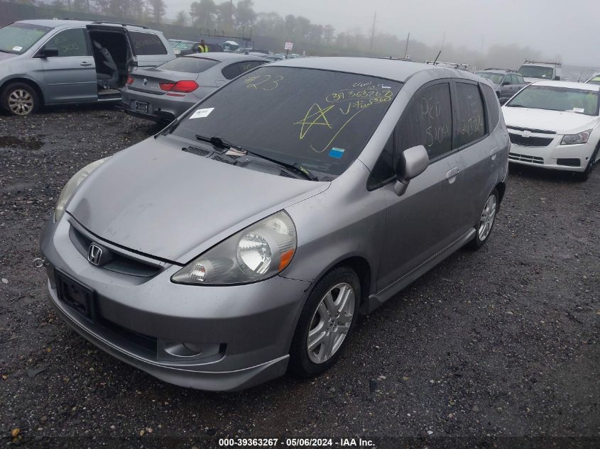 2007 Honda Fit Sport VIN: JHMGD376X7S041618 Lot: 39363267