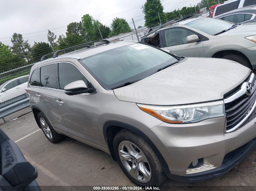 2016 Toyota Highlander Limited V6 VIN: 5TDDKRFH5GS263797 Lot: 39363295