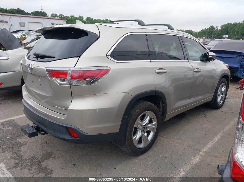 2016 Toyota Highlander Limited V6 VIN: 5TDDKRFH5GS263797 Lot: 39363295