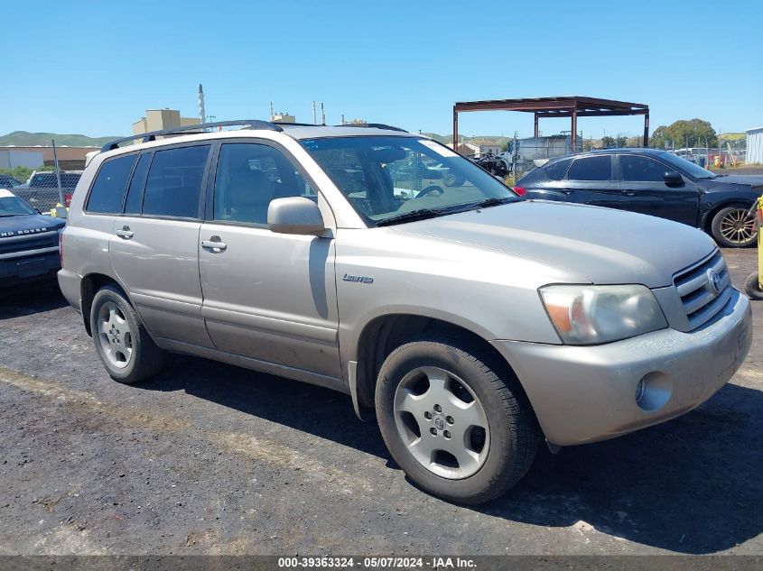 2005 Toyota Highlander Limited V6 VIN: JTEDP21A950057929 Lot: 39363324