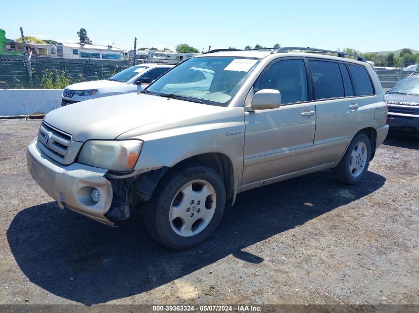 2005 Toyota Highlander Limited V6 VIN: JTEDP21A950057929 Lot: 39363324