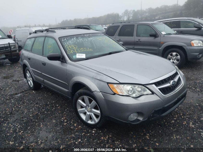 2009 Subaru Outback 2.5I VIN: 4S4BP61C896317076 Lot: 39363337