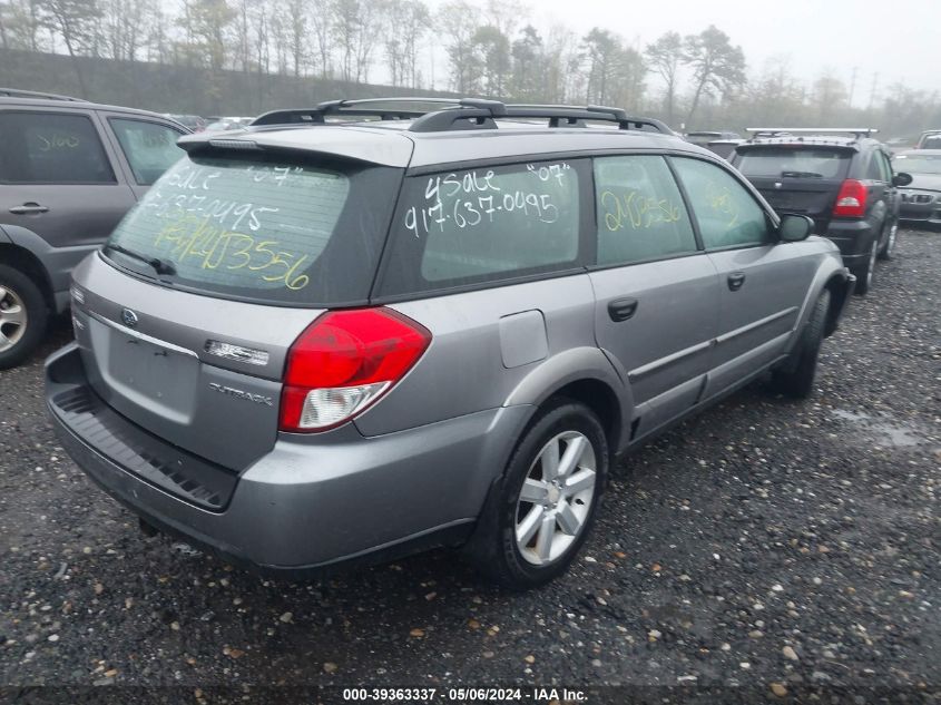 2009 Subaru Outback 2.5I VIN: 4S4BP61C896317076 Lot: 39363337