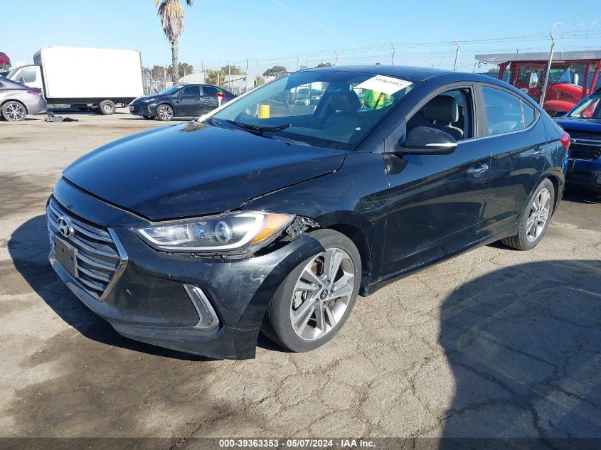 2017 Hyundai Elantra Limited VIN: KMHD84LF0HU105378 Lot: 39363353